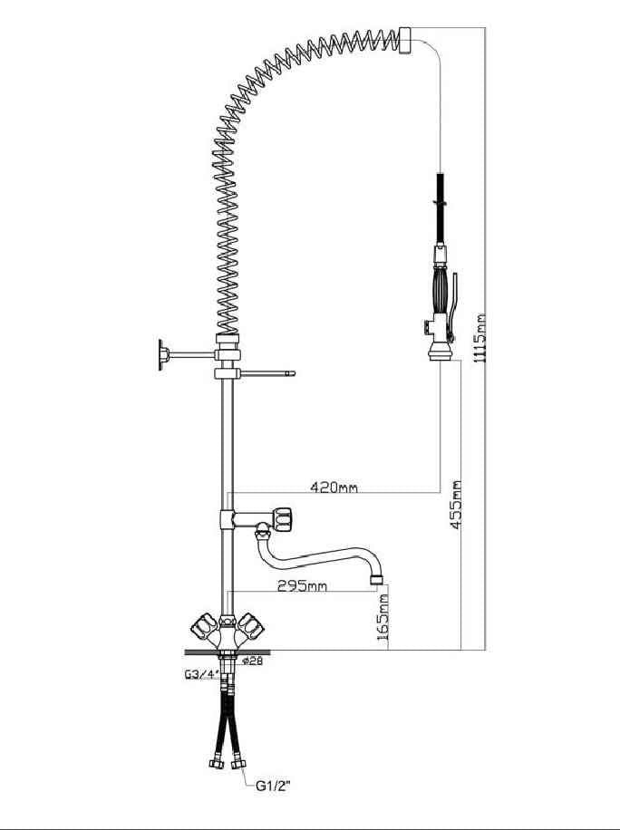 Infernus Pre-Wash Tap ,ON SALE, Model- INF-90502 (3769)