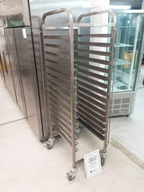 Stainless Steel Bakery Tray Trolley (60x40cm Trays) (NCE3811)