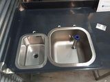 NEW Commercial Catering Stainless Steel Double Sink 225cm (NCE2783)