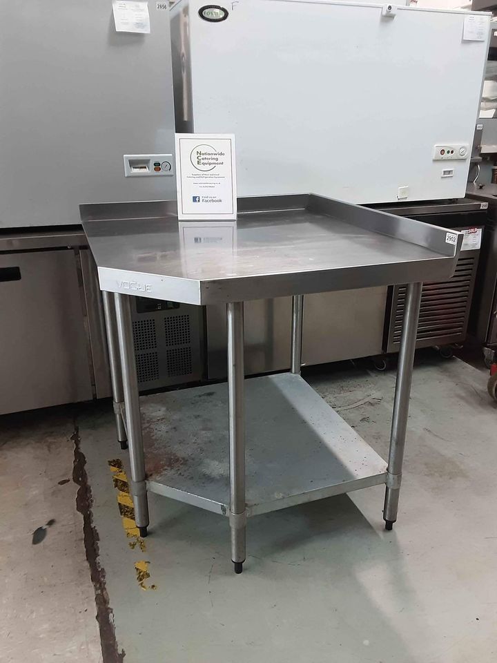 Stainless Steel Vogue Corner Table, 90x90cm, Model- GL278 (2902)