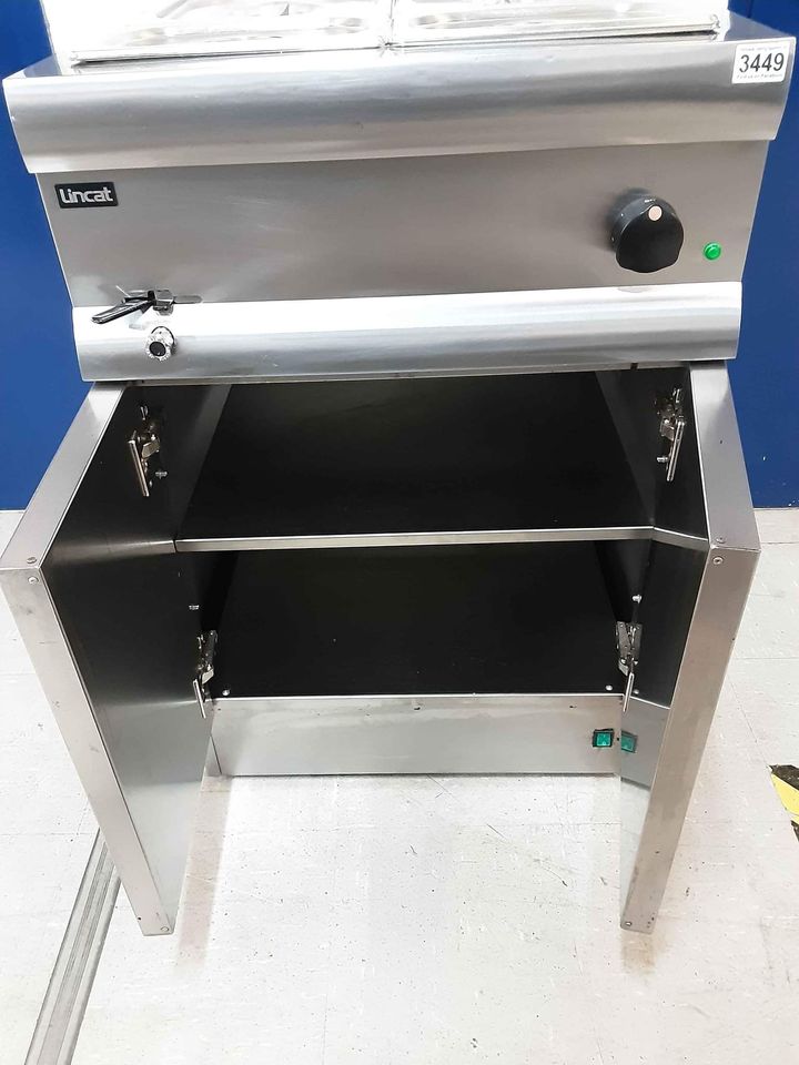 Lincat Freestanding Bain Marie with Hot Cupboard, 2x13amp Connections