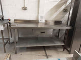 Stainless Steel Table with Drawer and Bonzer Tin Opener, 180cm (NCE3547)