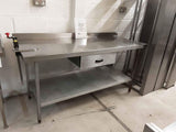 Stainless Steel Table with Drawer and Bonzer Tin Opener, 180cm (NCE3547)