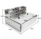 Zokop Tabletop Twin Tank Fryer, NEW, 13amp (NCE1961)