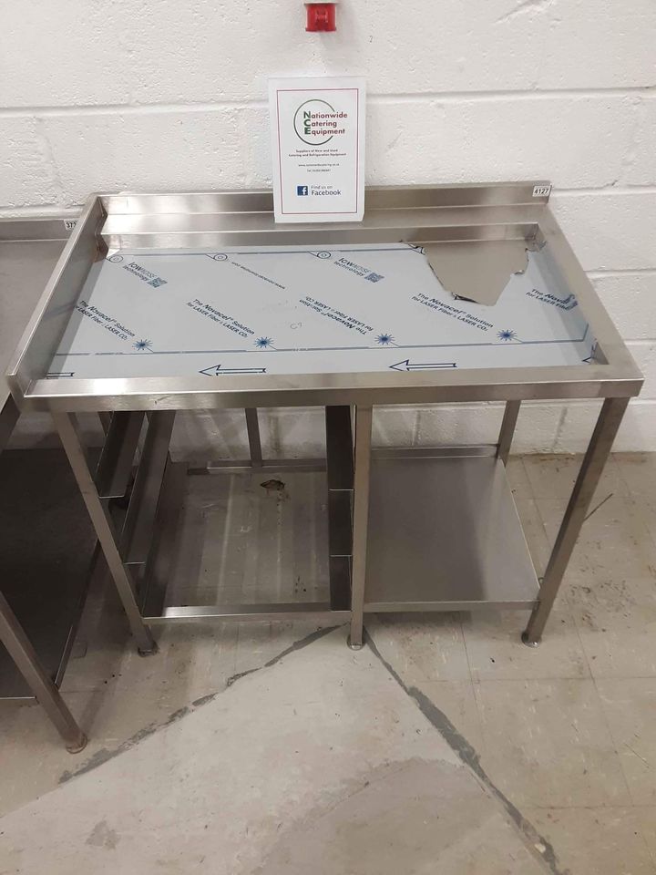 Stainless Steel Dishwasher Tray Drying Table, NEW, 110cm (NCE4127)