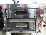 Commercial Catering 2022 Italforni Twin Deck Electric (3ph) Pizza Oven On Stand (NCE2716)