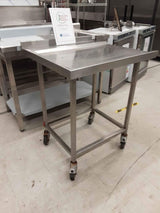 Stainless Steel Dishwasher Exit Table on Wheels, 80cm (NCE4355)