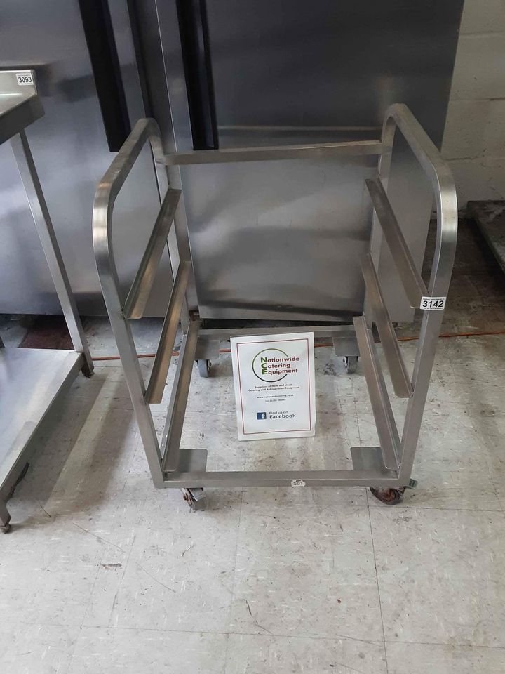 Stainless Steel Dishwasher Basket Stand/Trolley (3142)