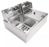 Zokop Tabletop Twin Tank Fryer, NEW, 13amp (NCE1961)