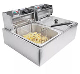 Zokop Tabletop Twin Tank Fryer, NEW, 13amp (NCE1961)