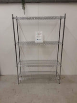 Connecta Chrome Wire Shelving Unit - 4 Tier, 120cm x 40cm (NCE4455)