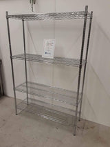 Connecta Chrome Wire Shelving Unit - 4 Tier, 120cm x 40cm (NCE4455)