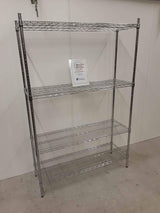 Connecta Chrome Wire Shelving Unit - 4 Tier, 120cm x 40cm (NCE4455)