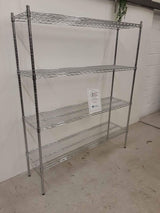 Connecta Chrome Wire Shelving Unit - 4 Tier, 150cm x 40cm (NCE4456)