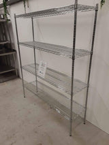 Connecta Chrome Wire Shelving Unit - 4 Tier, 150cm x 40cm (NCE4456)