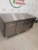 Gram Three Door Flat Counter Fridge - 4555