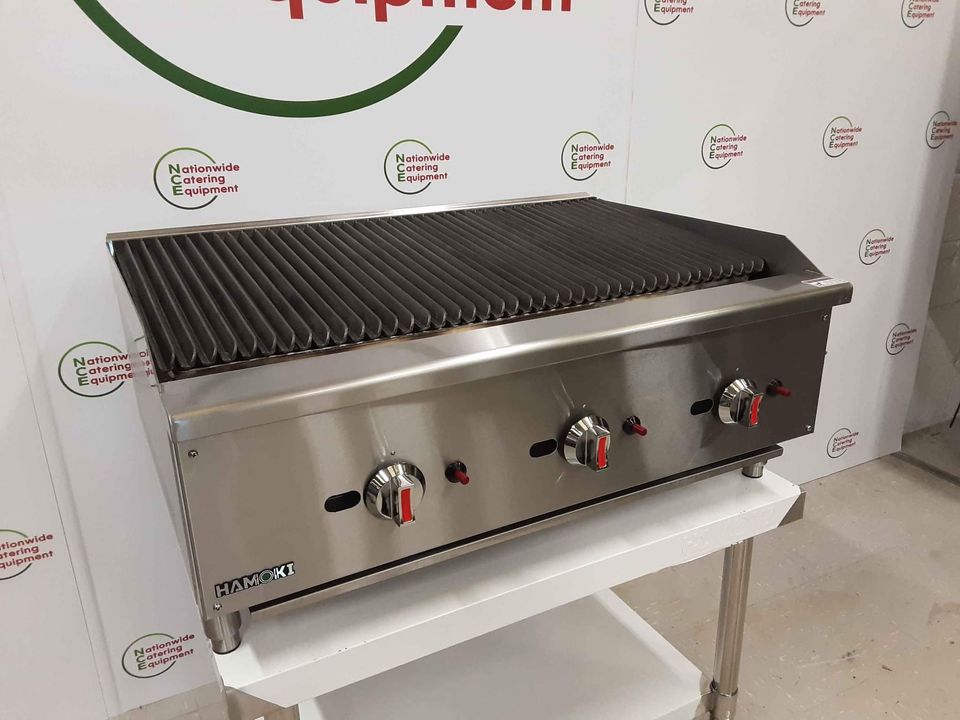 Hamoki 90cm Three Burner Tabletop Chargrill, Natural Gas, Model- ECB-36SX (4369)