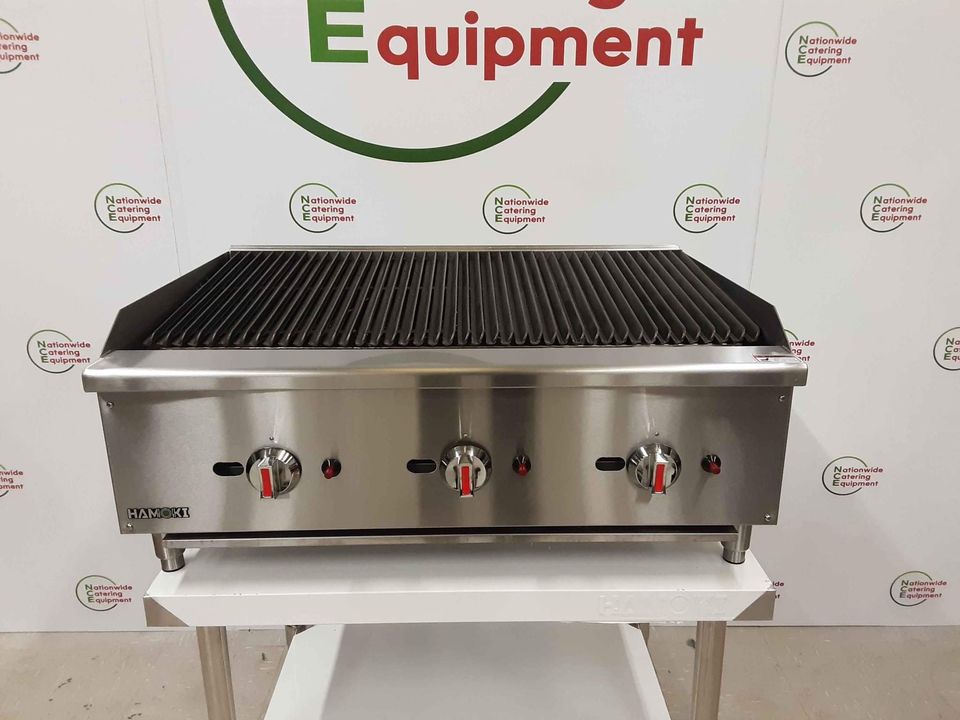 Hamoki 90cm Three Burner Tabletop Chargrill, Natural Gas, Model- ECB-36SX (4369)