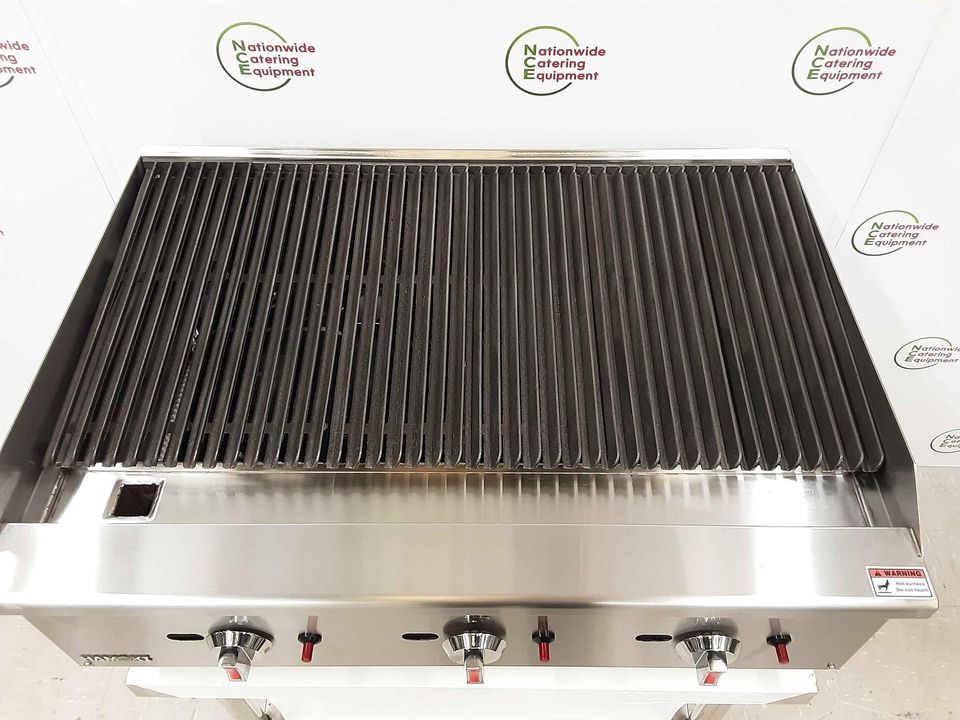 Hamoki 90cm Three Burner Tabletop Chargrill, Natural Gas, Model- ECB-36SX (4369)