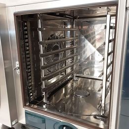 Rational Six Grid Electric Combi Oven On Stand With Ultravent Condensation Hood SCC61E (NCE4649)