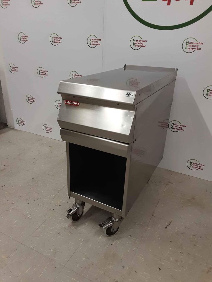 Angelo Po Stainless Steel Filler Table On Wheels,40cm (NCE4667)