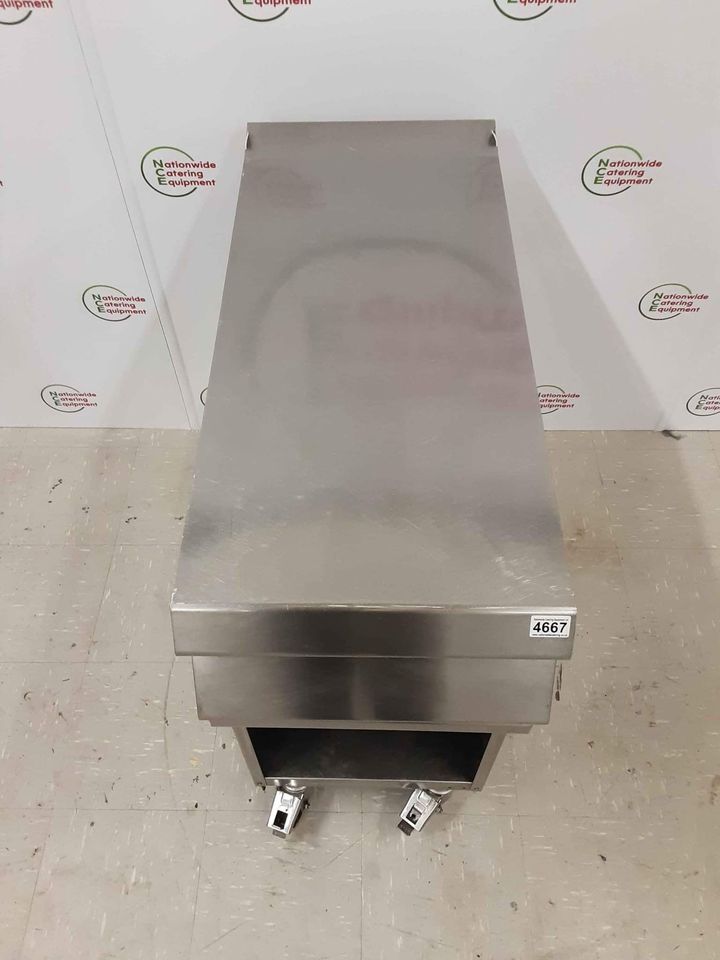 Angelo Po Stainless Steel Filler Table On Wheels,40cm (NCE4669)