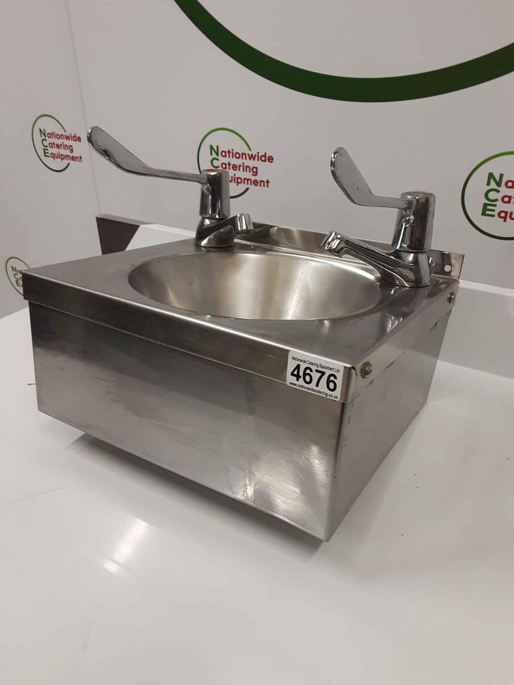 Commercial Catering Stainless Steel Wash Hand Basin With Long Lever Taps (4676)