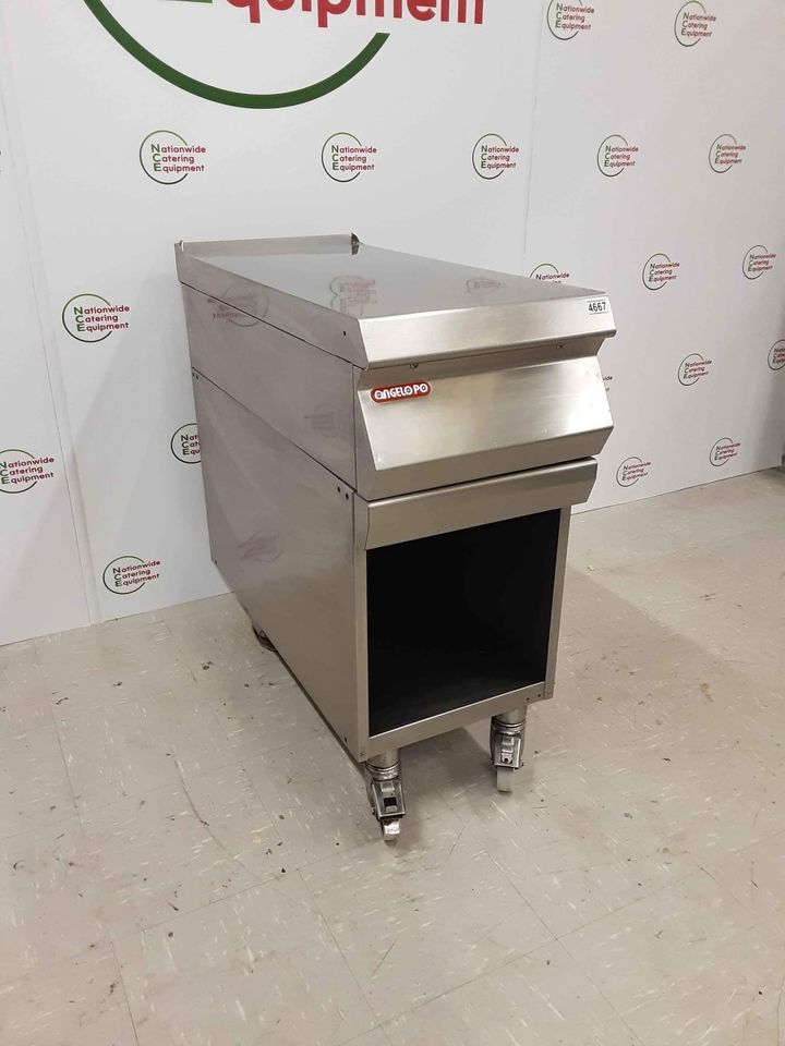 Angelo Po Stainless Steel Filler Table On Wheels,40cm (NCE4669)