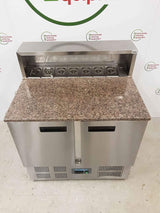 Polar Two Door Granite Counter Fridge With Pizza / Opening, Model- G603 (NCE4690)