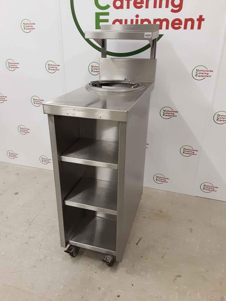 Stainless Steel Ambient Plate Storage Table With Shelving (NCE4685)