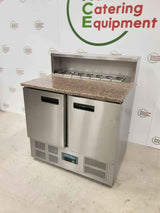 Polar Two Door Granite Counter Fridge With Pizza / Opening, Model- G603 (NCE4690)