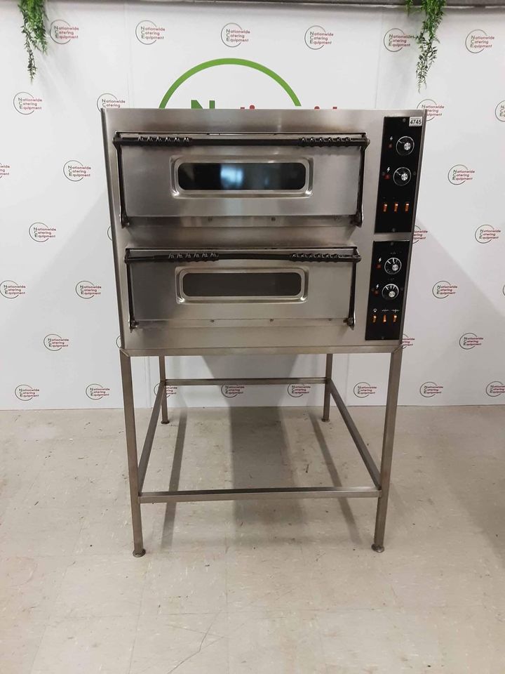 Prisma Twin Deck Electric Pizza Oven On Stand, Single Phase 63amp (NCE4745)