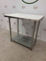 Stainless Steel 90cm Table with 'In-Built' White Chopping Board (NCE4777)