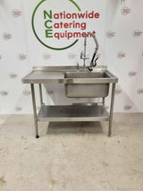 Stainless Steel 120cm Single Sink With Pre-Wash Spray (NCE4780)