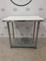 Stainless Steel 90cm Table with 'In-Built' White Chopping Board (NCE4777)