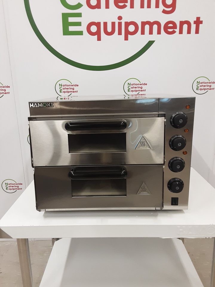 Hamoki Twin Deck Tabletop Pizza Oven, 13amp (NCE4812)