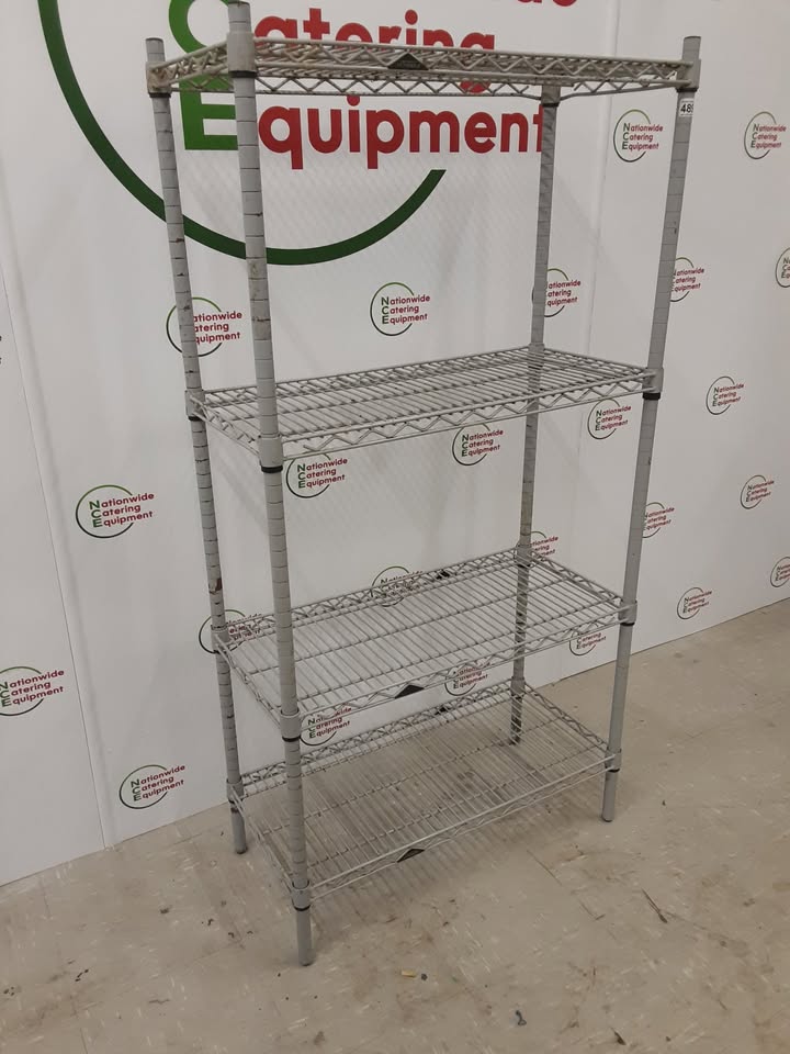 Wire Shelving Unit, Four Tier, 76x35cm (NCE4891)