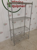 Wire Shelving Unit, Four Tier, 76x35cm (NCE4891)