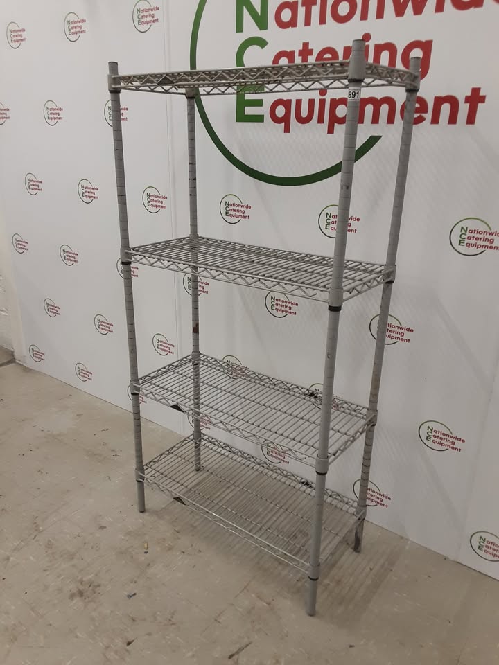 Wire Shelving Unit, Four Tier, 76x35cm (NCE4891)