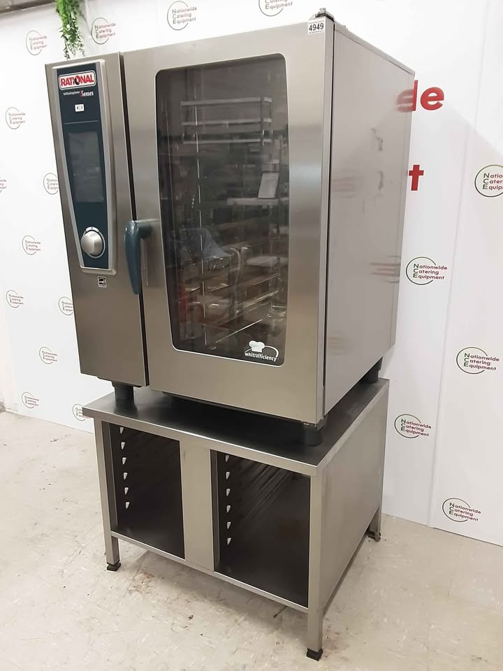 Rational 5 Senses, White Efficiency 10 Grid Electric Combi Oven On Stand (4949)