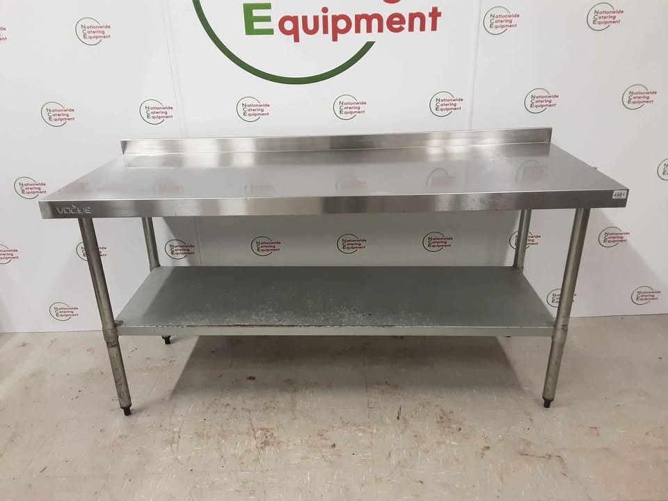 Stainless Steel Table with Upstand 180 x 70cm (NCE4981)