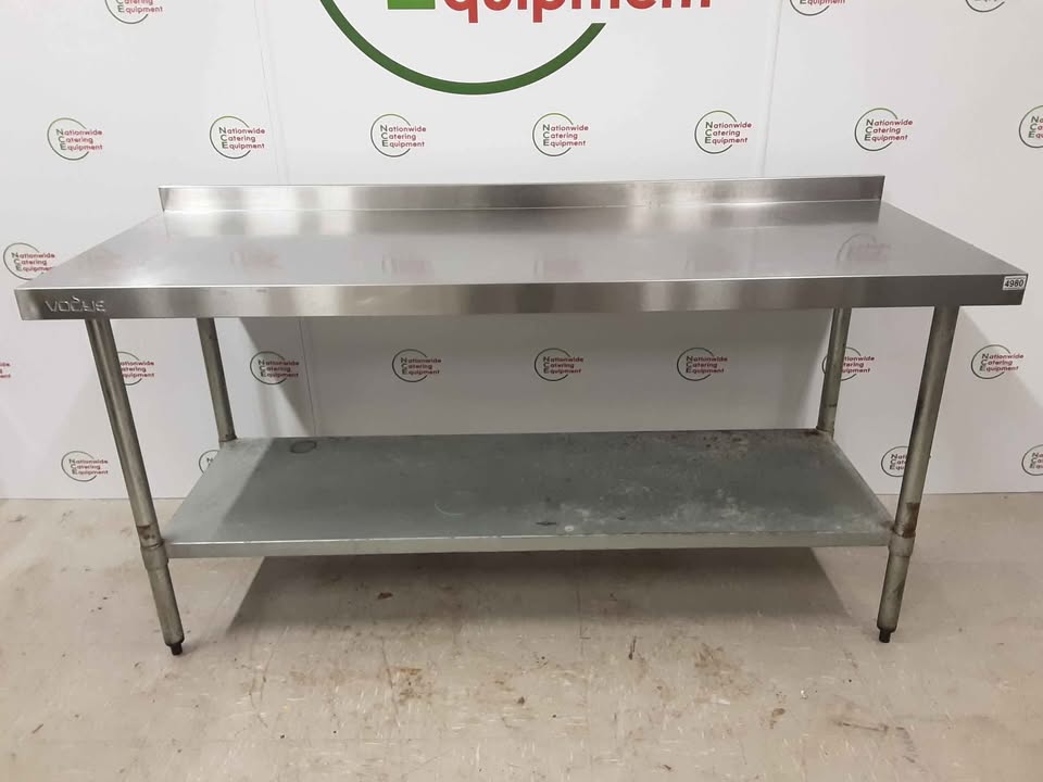 Stainless Steel Table with Upstand 180 x 70cm (NCE4980)