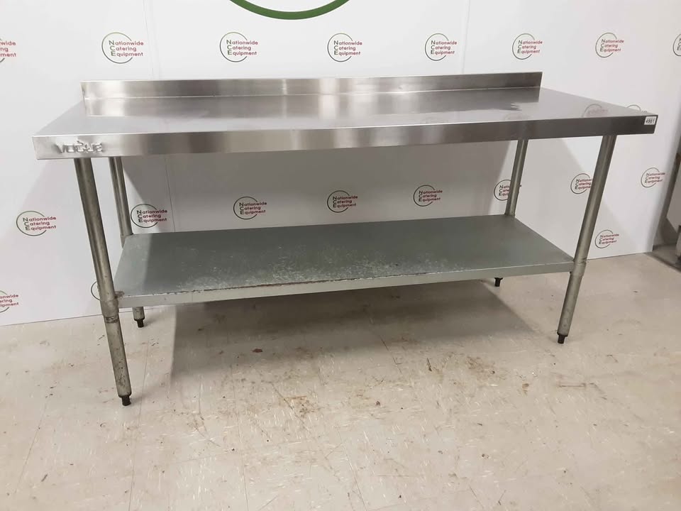 Stainless Steel Table with Upstand 180 x 70cm (NCE4981)