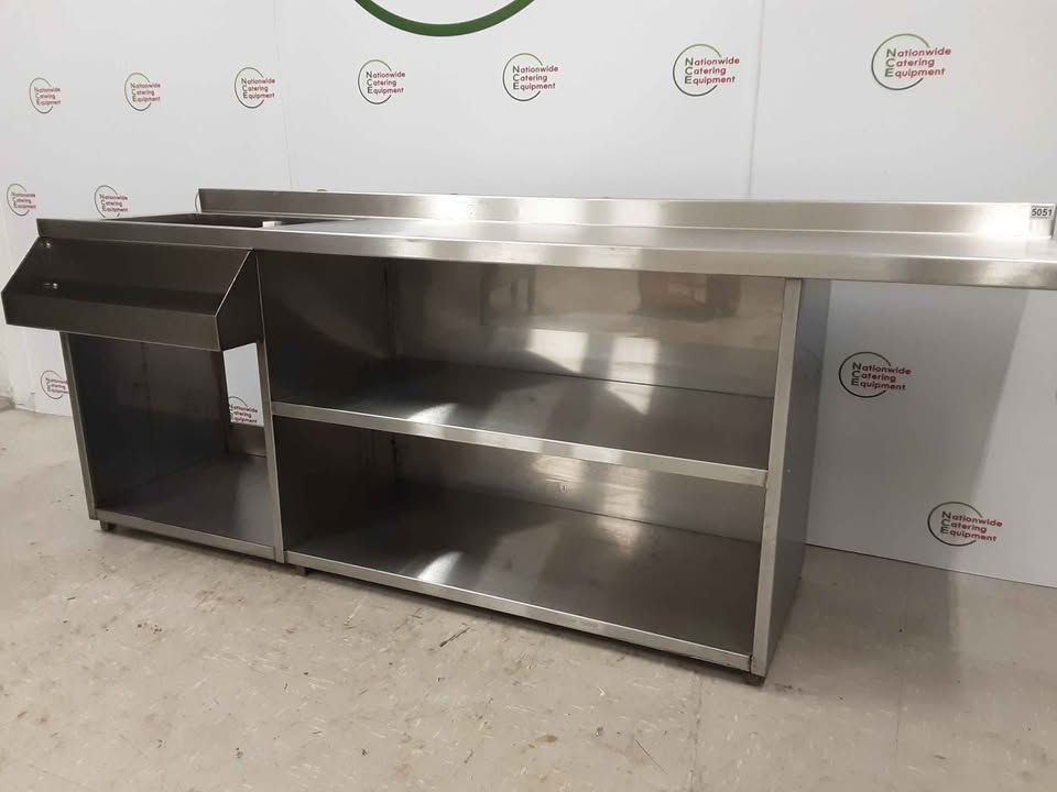 Stainless Steel Single Back Bar Cocktail Station/Ice Well 200cm (NCE5051)