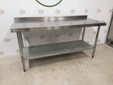 Stainless Steel Table with Upstand 180 x 70cm (NCE4980)