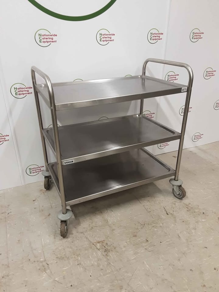 Stainless Steel Three Tier Trolley (NCE4970)