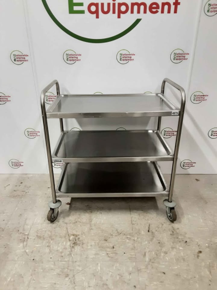 Stainless Steel Three Tier Trolley (NCE4970)