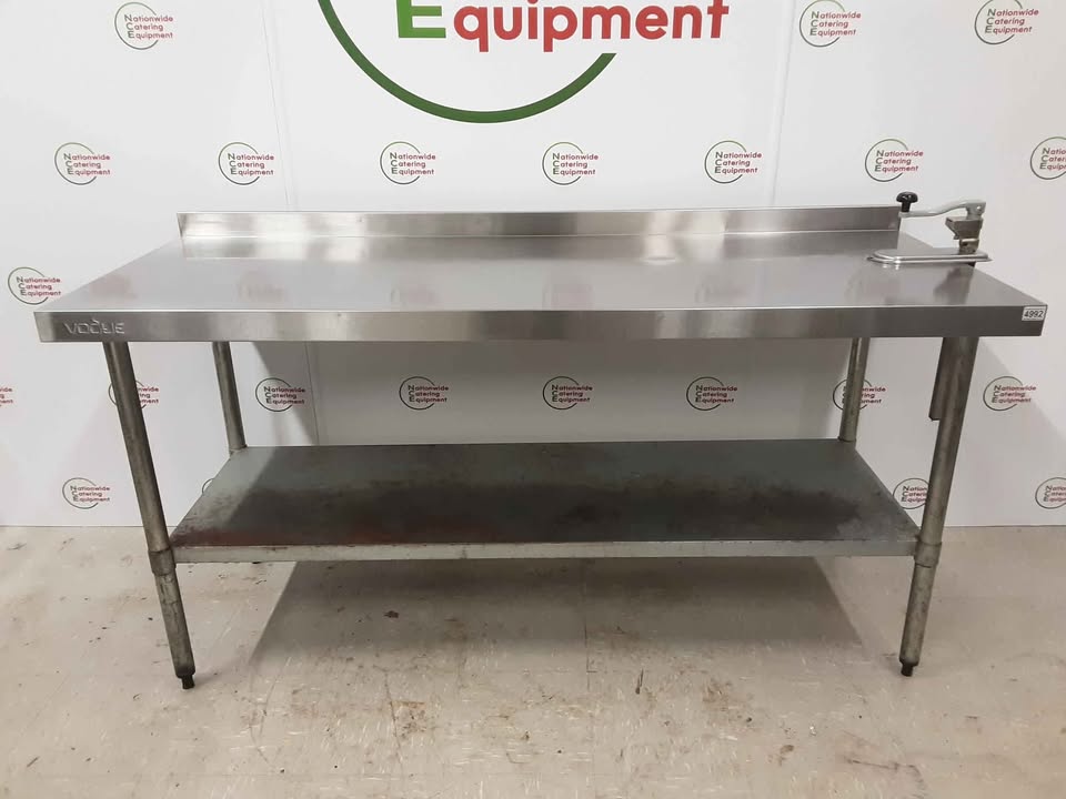 Stainless Steel Table with Can Opener Attached 180 x 70cm (NCE4992)