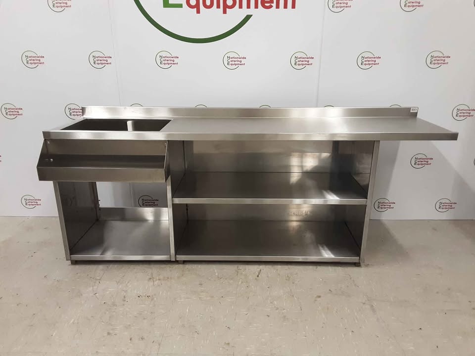 Stainless Steel Single Back Bar Cocktail Station/Ice Well 200cm (NCE5051)