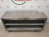 Stainless Steel Table With Two Lower Shelves (Corner Cut Out) 184x69cm (NCE4993)